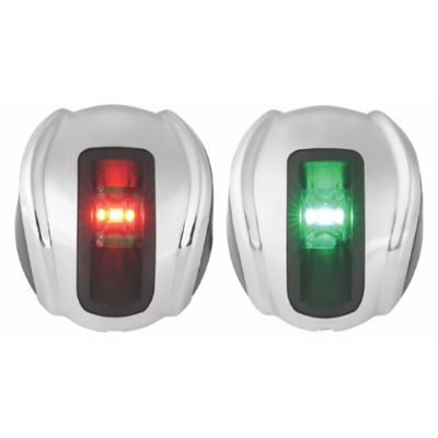 PORT & STARBOARD LED LAMPS SET 112.5 DEG NAVIGATION 2NM 316SS  12V 1W