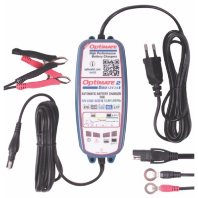 OPTIMATE 2 DUO 2AMP STD & LITHIUM BATTERIES