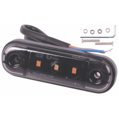 MARKER LAMP AMBER LED 12-24V IP67 3X SMD LED CHIP  83.7X24.2X10.6MM