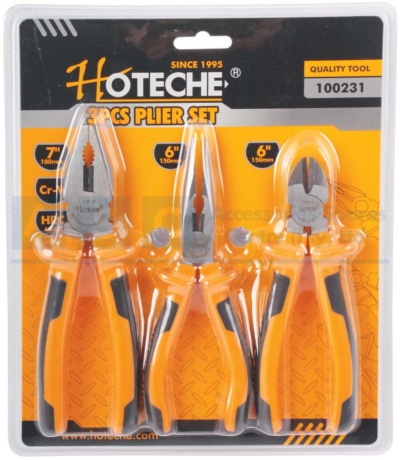 3PCS PLIER SET Carbon Steel Drop-Forged Hardened Polish