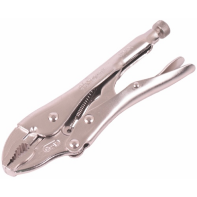 LOCKING PLIER STRAIGHT JAW 180MM  Cr-VDrop-forged / Nickle-plated finish