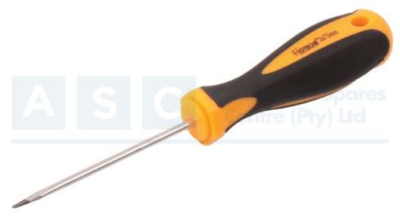 SCREWDRIVER FLAT 3X75MM CR-V SATIN FINISH BLK HEAD & MAGNETIC TIP