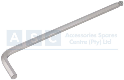 ALLEN KEY EXTRA LONG W/BALL END 7MM Material:Crv  /Satin Finish
