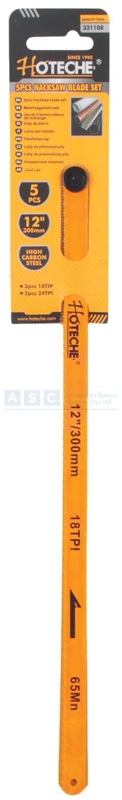 HACKSAW BLADES 5PCS 18/24/TH Sizeï¼1/2INC 1/2INC Material:high carbo