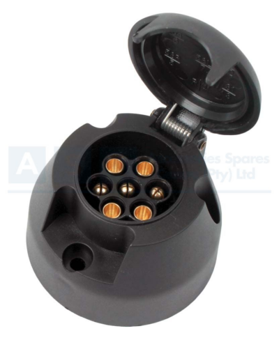 TRAILER SOCKET PLASTIC 7P SLINDER CARD