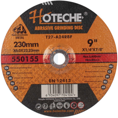 PROF.STEEL GRINDING DISC 230X6X22.2MM max.speed 80m/s for metal/steel