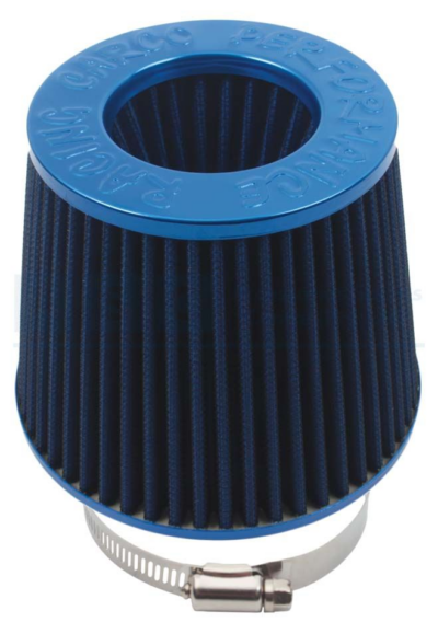 AIR FILTER 63MM NECK BLUE