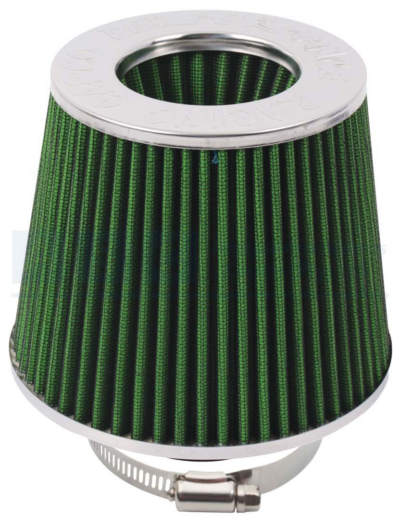 AIR FILTER 63MM NECK GREEN