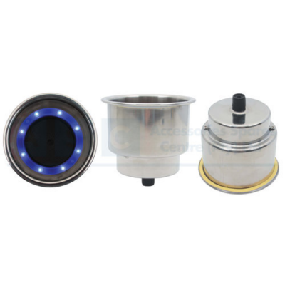 CAN HOLDER LARGE W/8LEDS 304SS