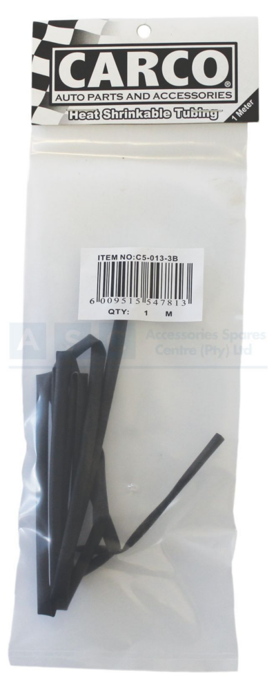 HEAT SHRINK 3MM BLACK 1M