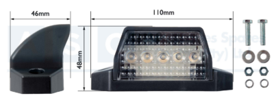 NUMBER PLATE LAMP LED 5PC 10-30V NOW REQUIRE E-MARK DISCONTINUING