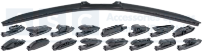W/BLADE EURO STYLE 22INCH W/16 FITMENTS 22INCH/550MM EASY CLIP-ON