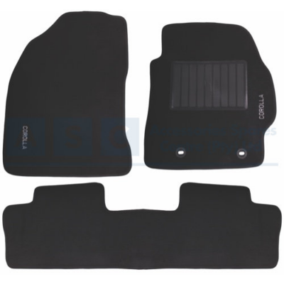 CARPET SET COROLLA BLACK 4PCS 2022-