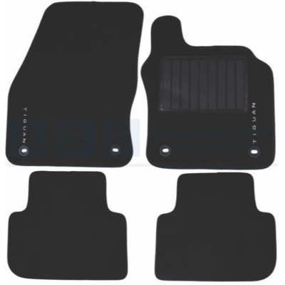 CARPET SET TIGUAN BLACK 4PCS