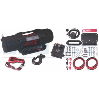 4500LB(2000KG)12V WINCH W/SYNTHENIC ROPE synythetic rope 6mmX15M 7200lbs(3265kg)
